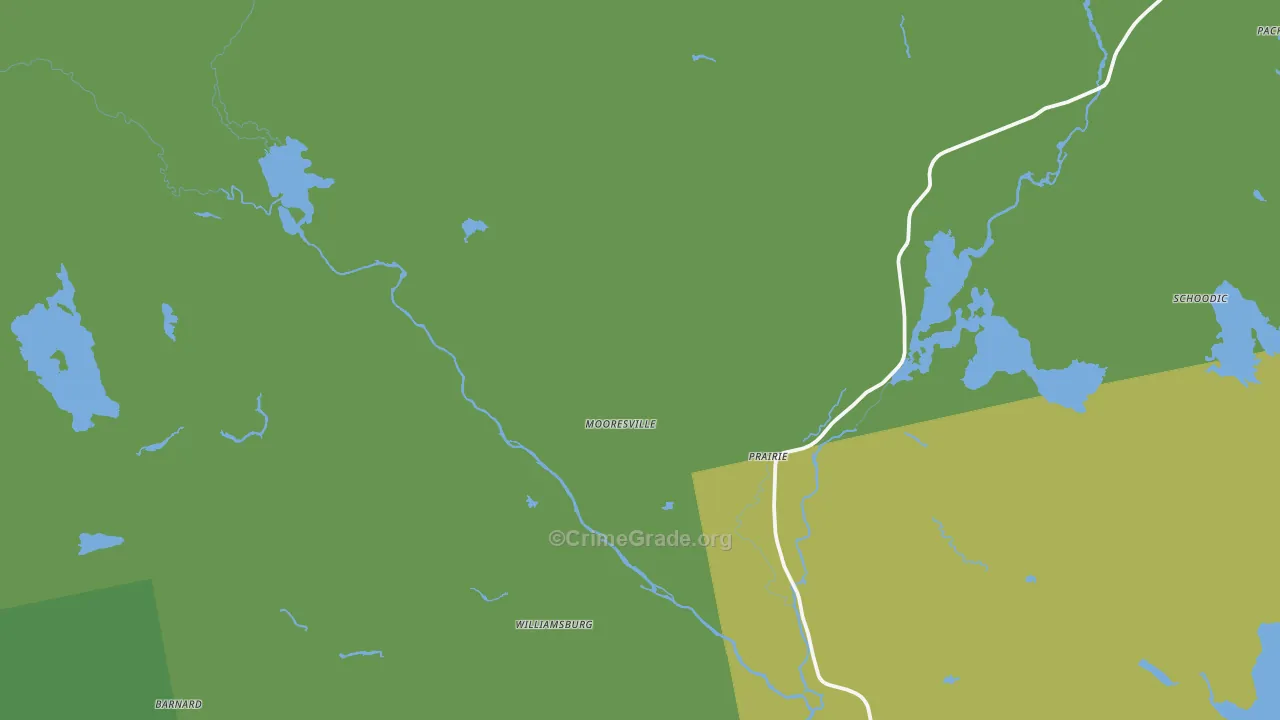 Williamsburg, ME Map of Vehicle Theft Rates
