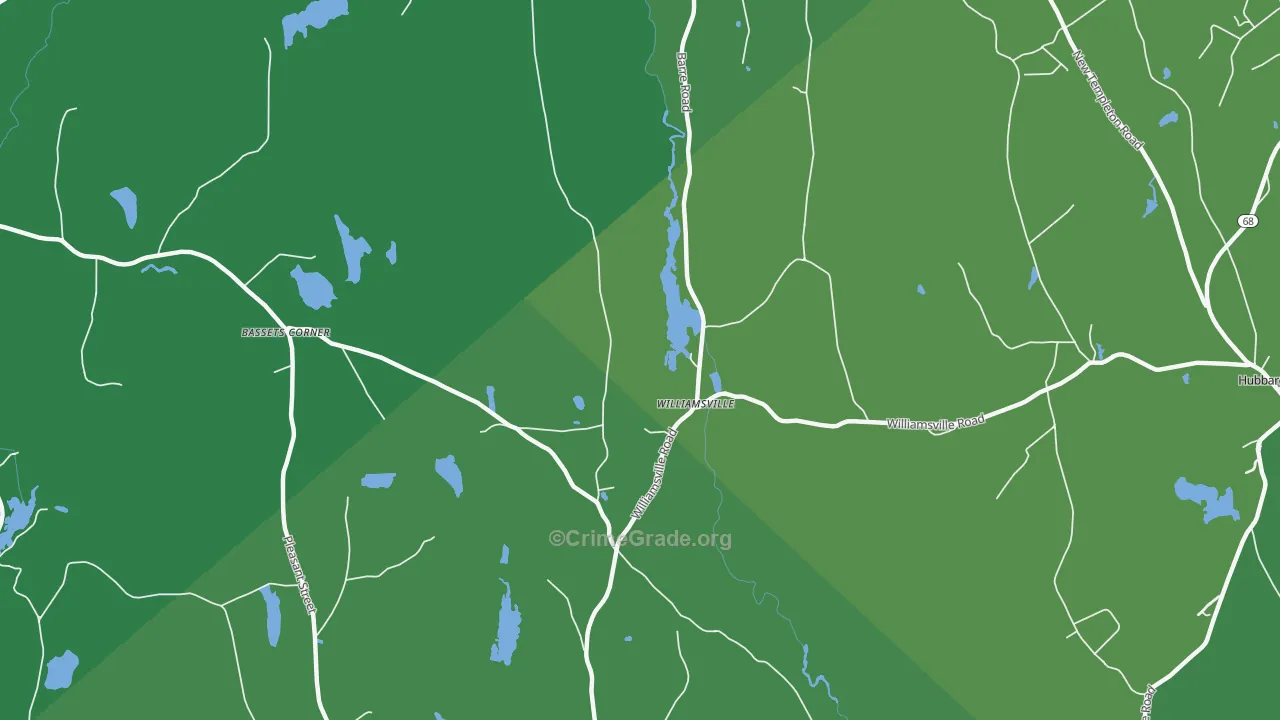 Williamsville, MA Map of Vehicle Theft Rates