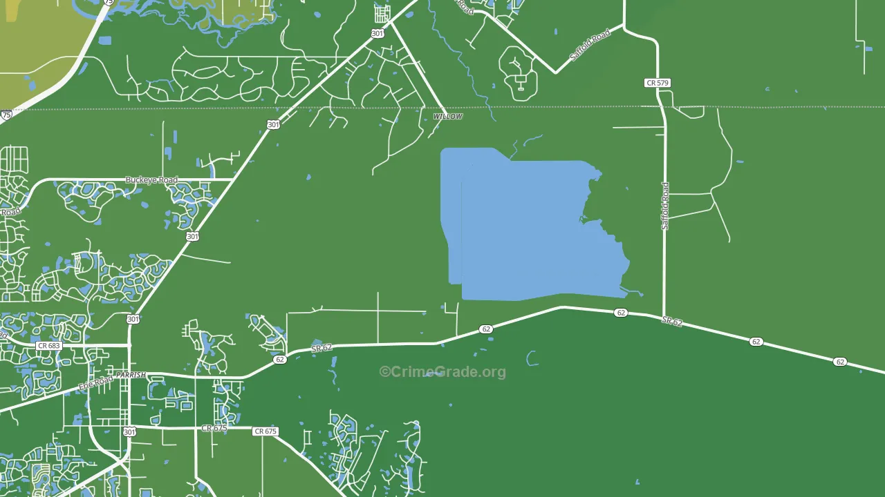 Willow, FL Map of Vehicle Theft Rates