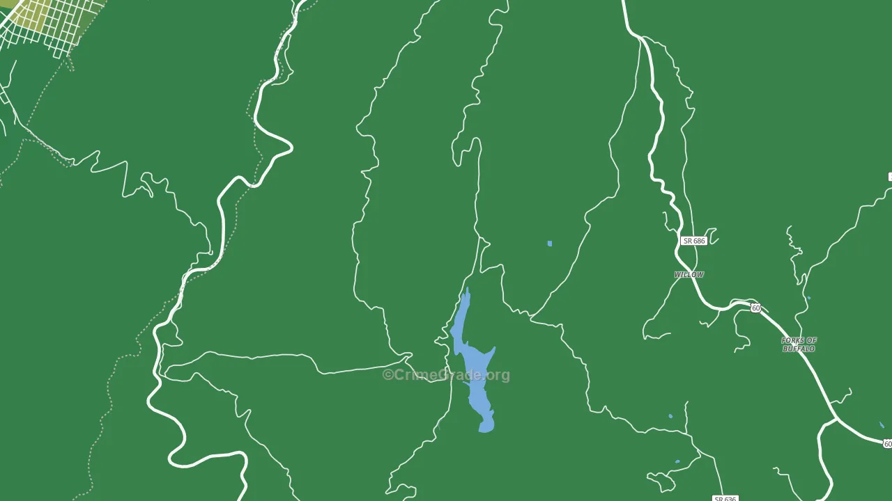 Willow, VA Map of Vehicle Theft Rates