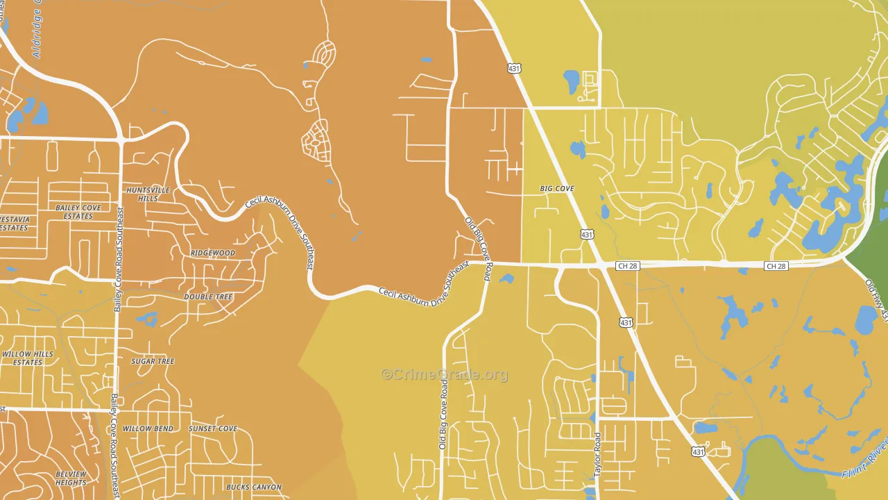 Willowbrook, AL Map of Vehicle Theft Rates