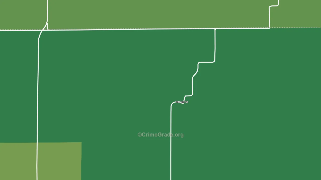 Wilmore, KS Map of Vehicle Theft Rates