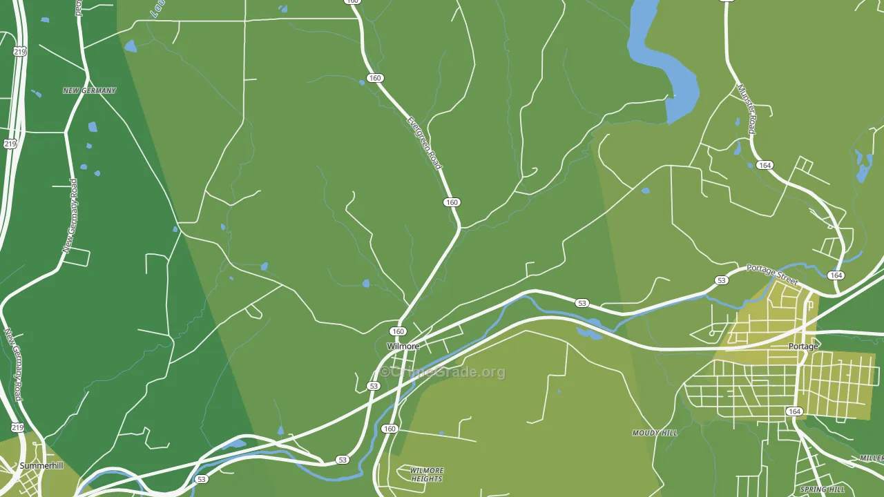 Wilmore, PA Map of Vehicle Theft Rates