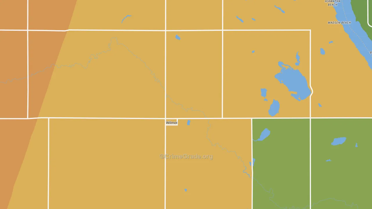 Wilmot, SD Map of Vehicle Theft Rates