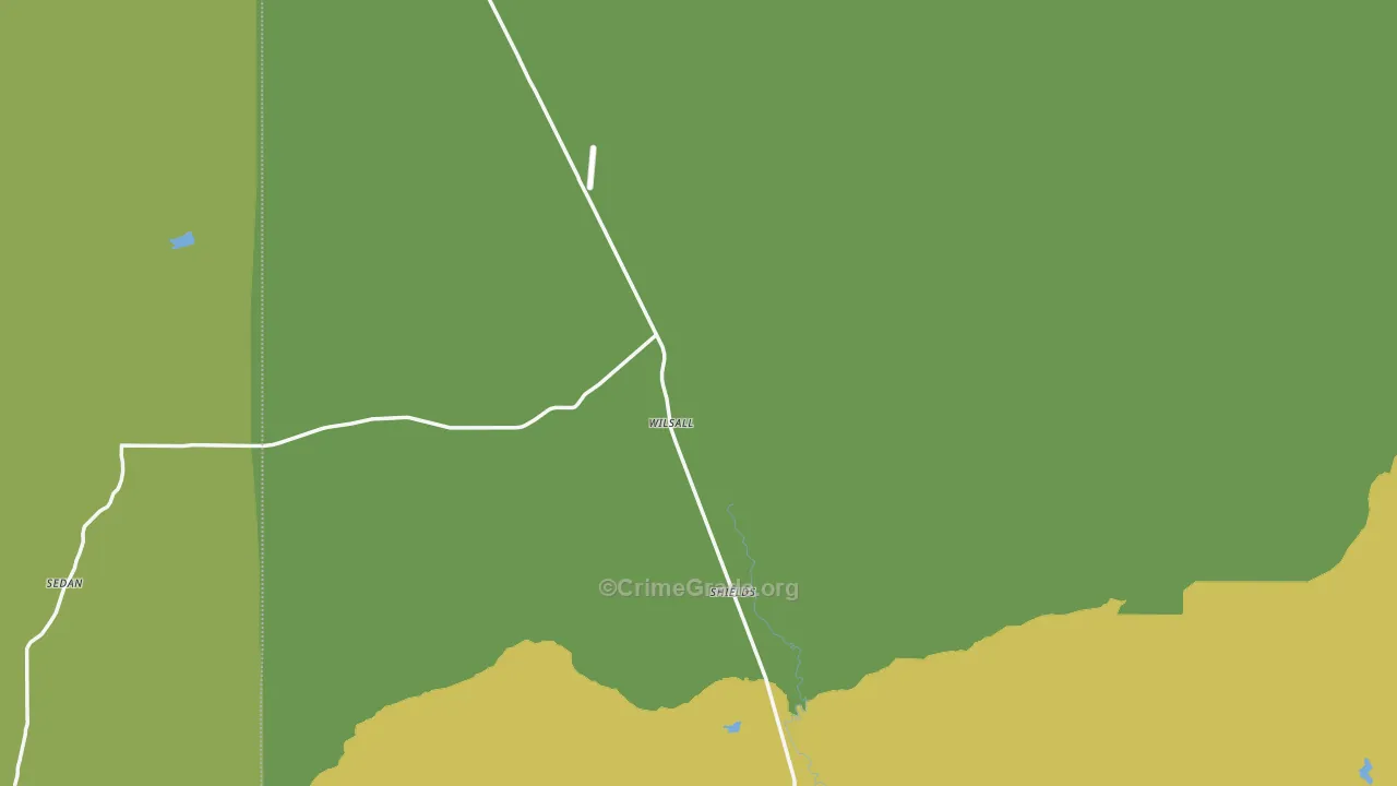 Wilsall, MT Map of Vehicle Theft Rates