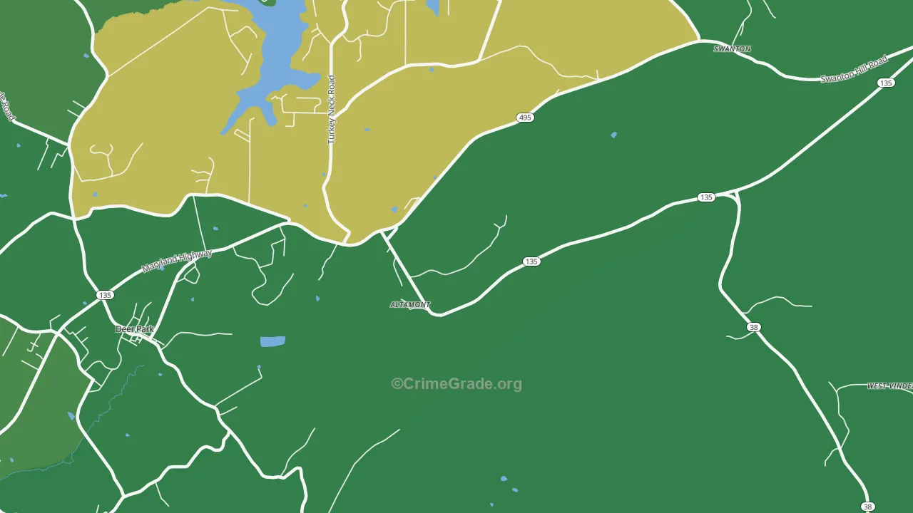 Wilson, MD Map of Vehicle Theft Rates