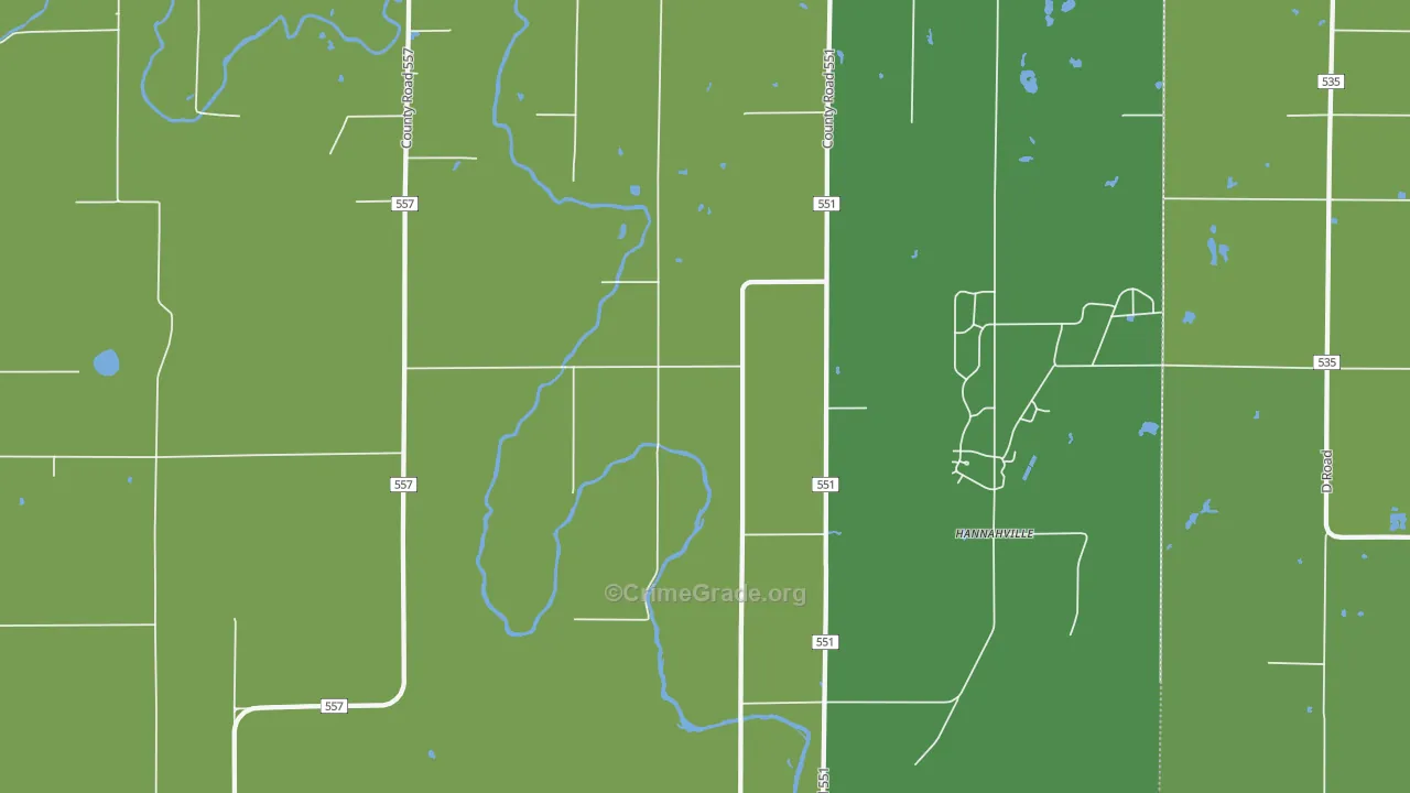 Wilson, MI Map of Vehicle Theft Rates