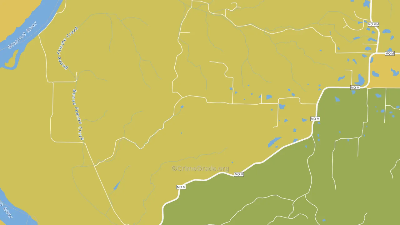 Wilton, MO Map of Vehicle Theft Rates