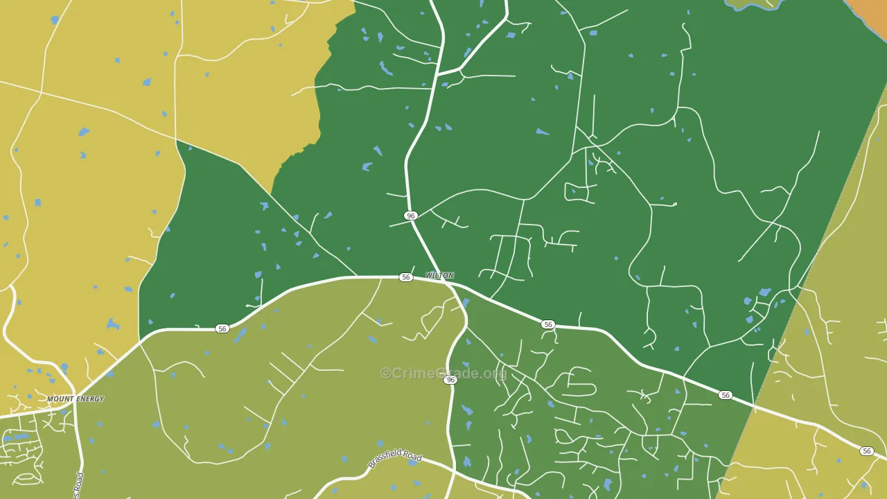 Wilton, NC Map of Vehicle Theft Rates