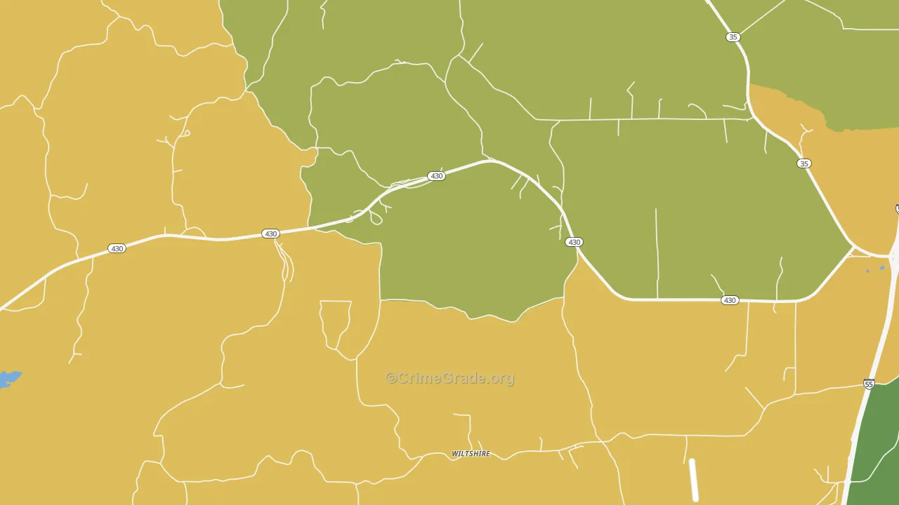 Wiltshire, MS Map of Vehicle Theft Rates