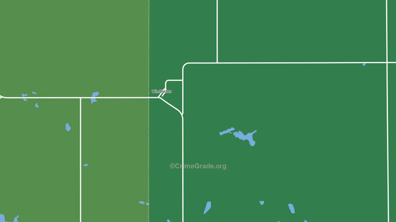 Wimbledon, ND Map of Vehicle Theft Rates