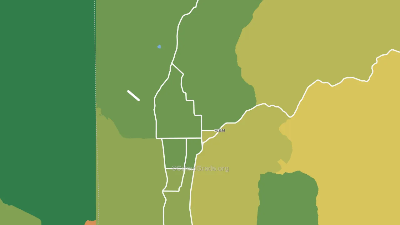 Wimer, OR Map of Vehicle Theft Rates