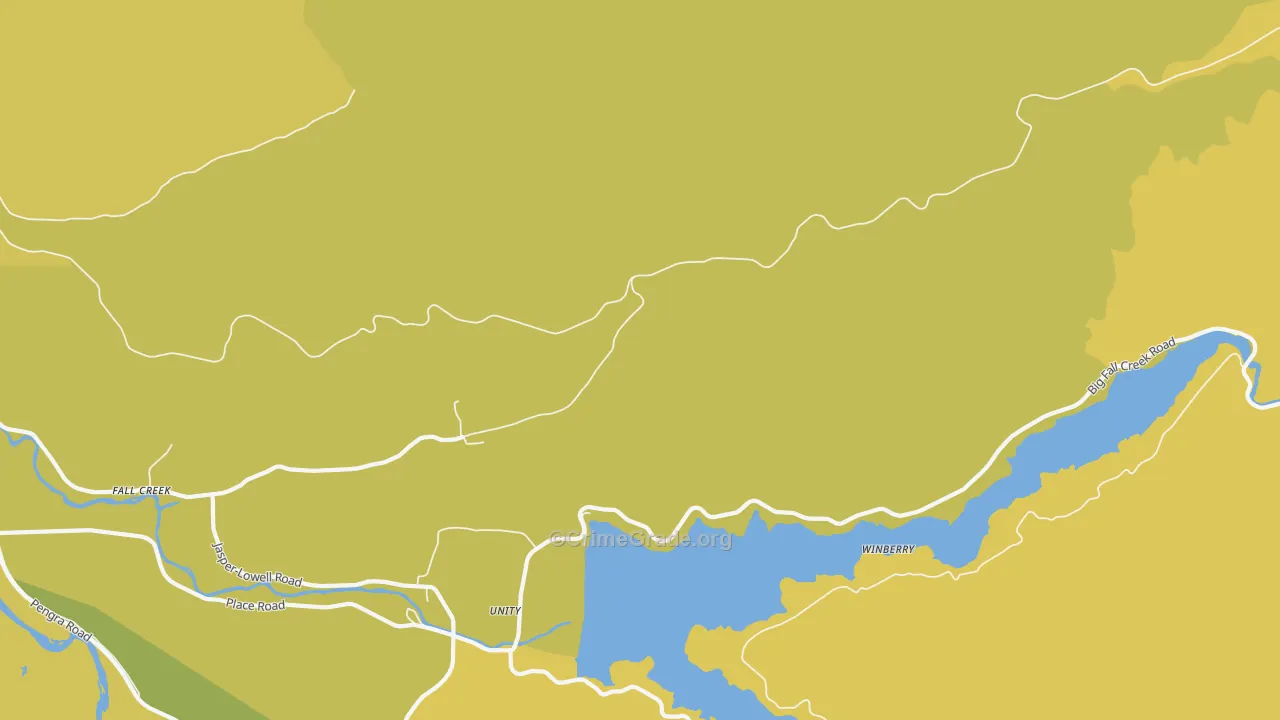 Winberry, OR Map of Vehicle Theft Rates