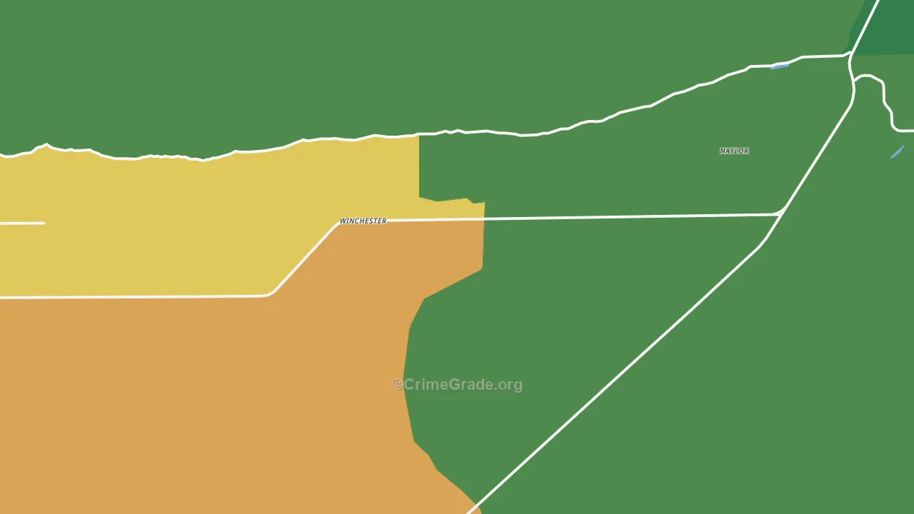 Winchester, WA Map of Vehicle Theft Rates