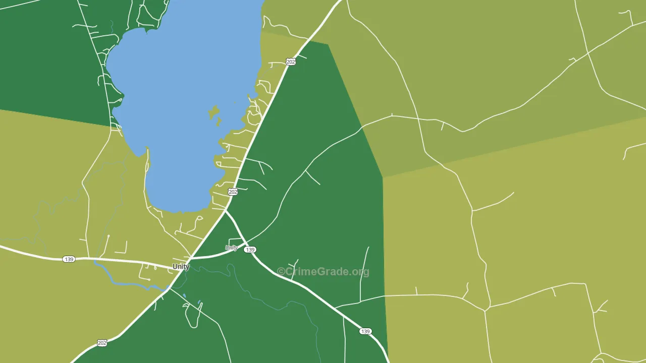 Windemere, ME Map of Vehicle Theft Rates