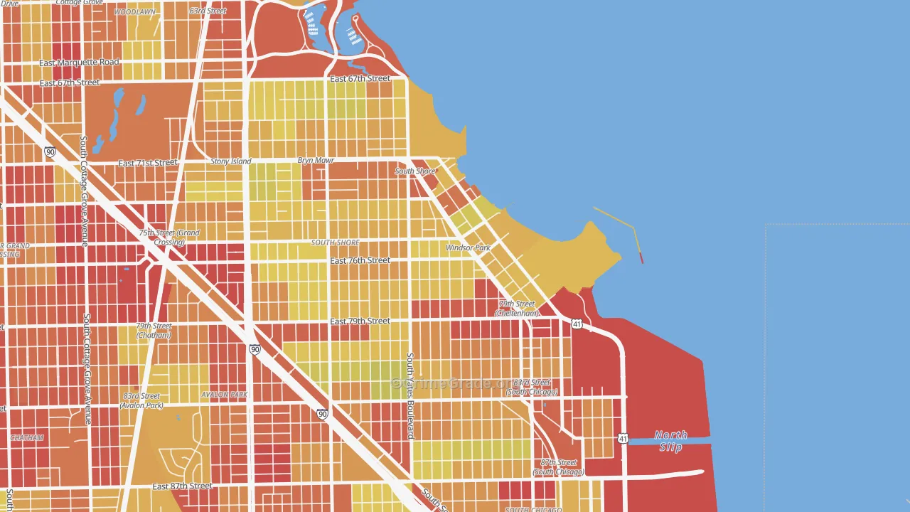 Windsor Park, Chicago, IL Map of Vehicle Theft Rates
