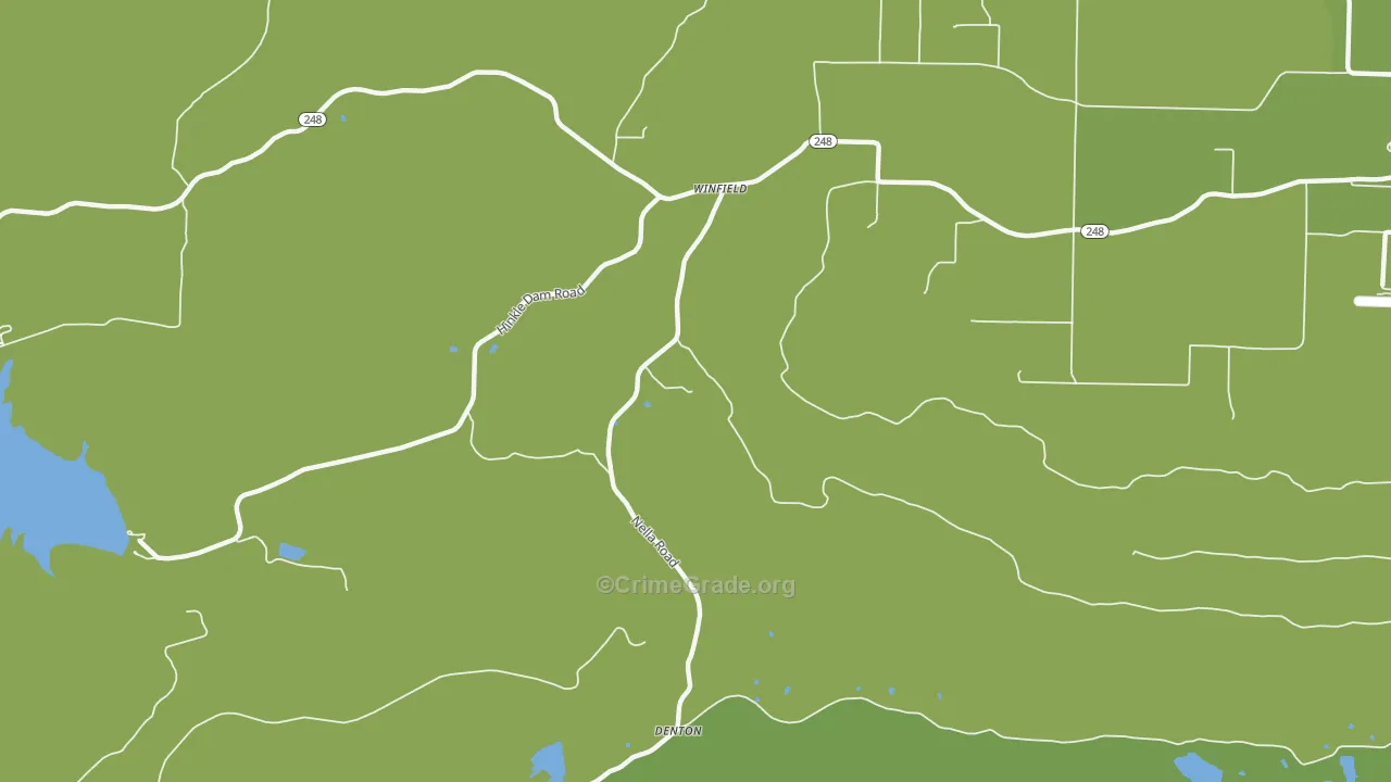 Winfield, AR Map of Vehicle Theft Rates
