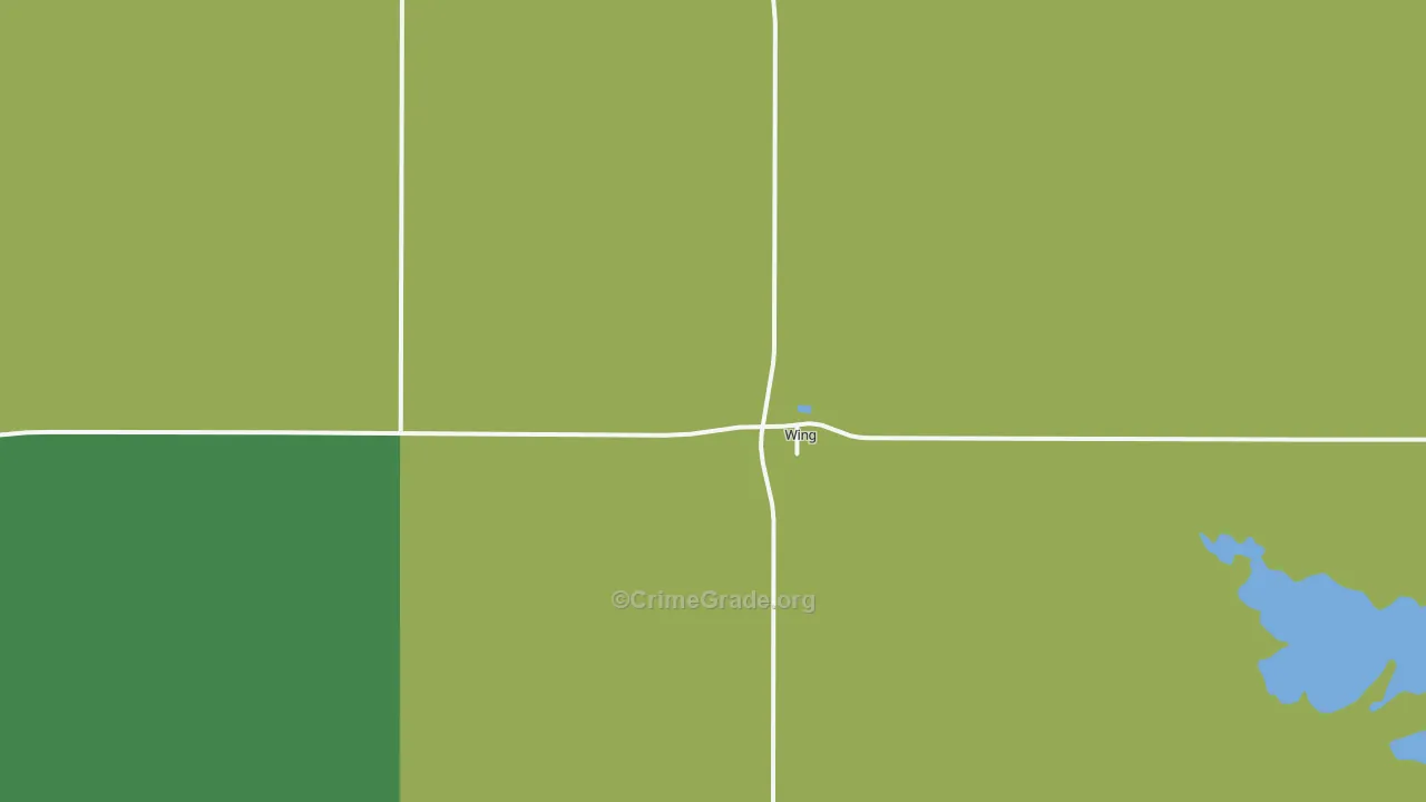 Wing, ND Map of Vehicle Theft Rates