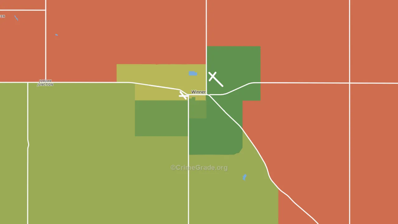Winner, SD Map of Vehicle Theft Rates