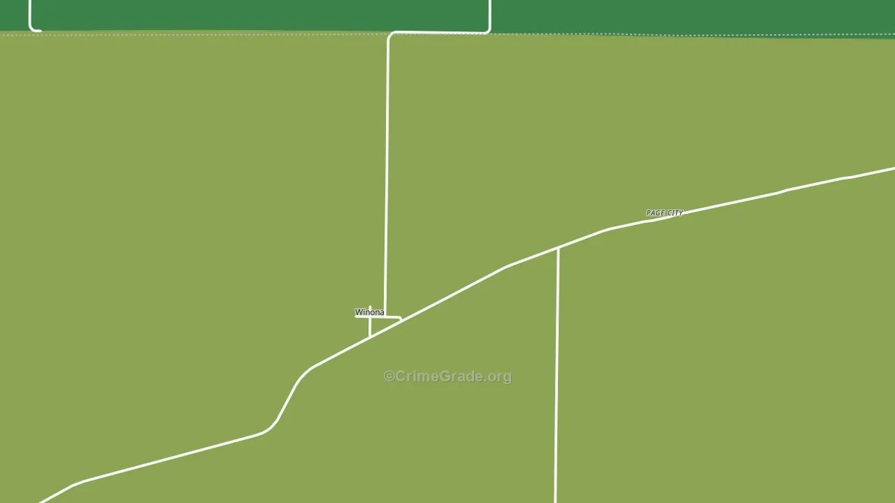 Winona, KS Map of Vehicle Theft Rates