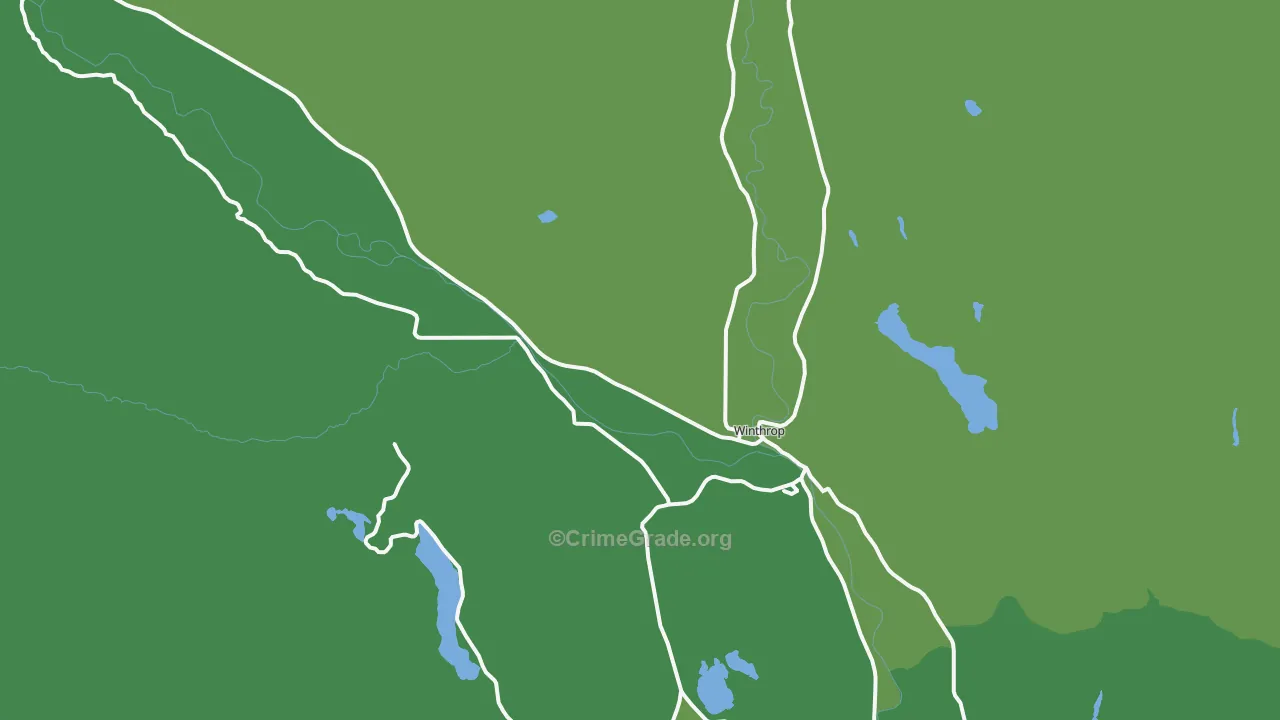 Winthrop, WA Map of Vehicle Theft Rates