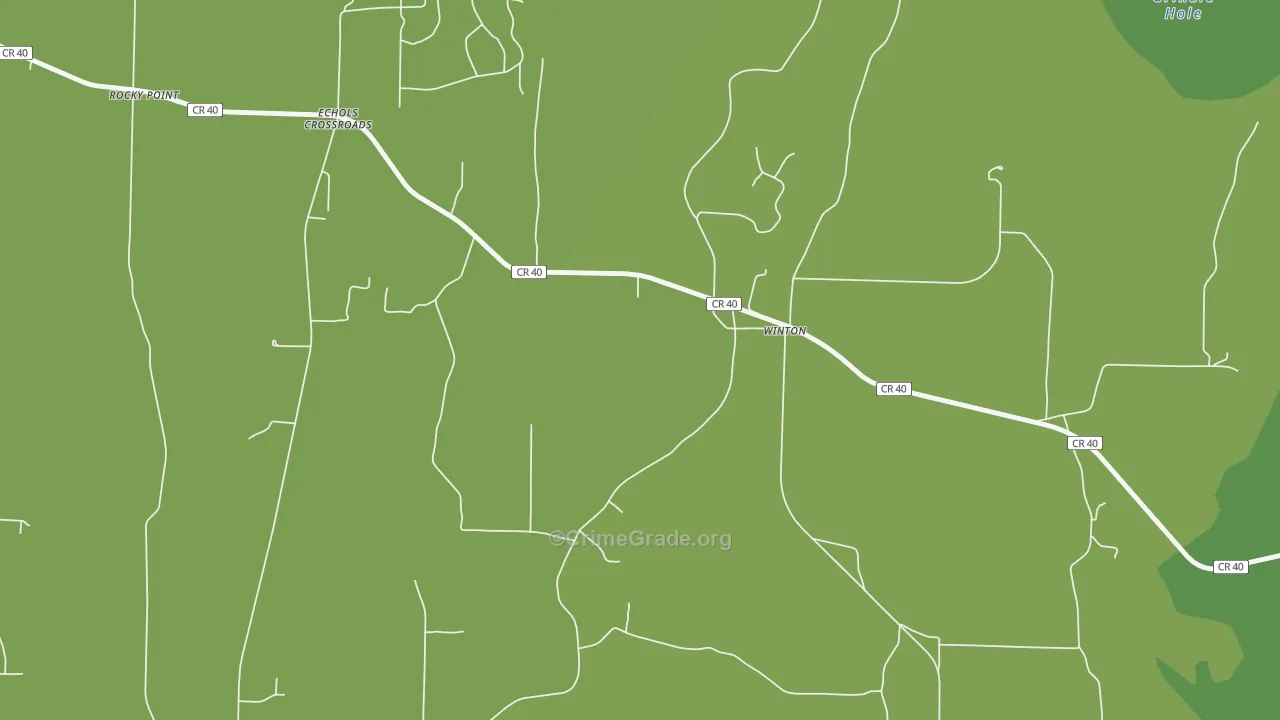 Winton, AL Map of Vehicle Theft Rates