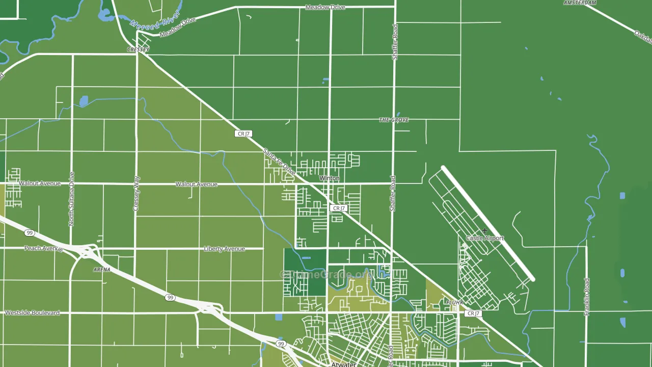 Winton, CA Map of Vehicle Theft Rates