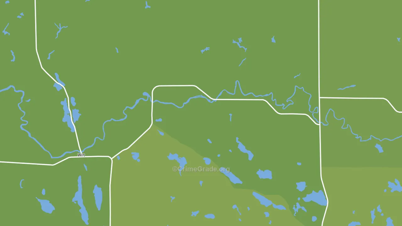 Wirt, MN Map of Vehicle Theft Rates
