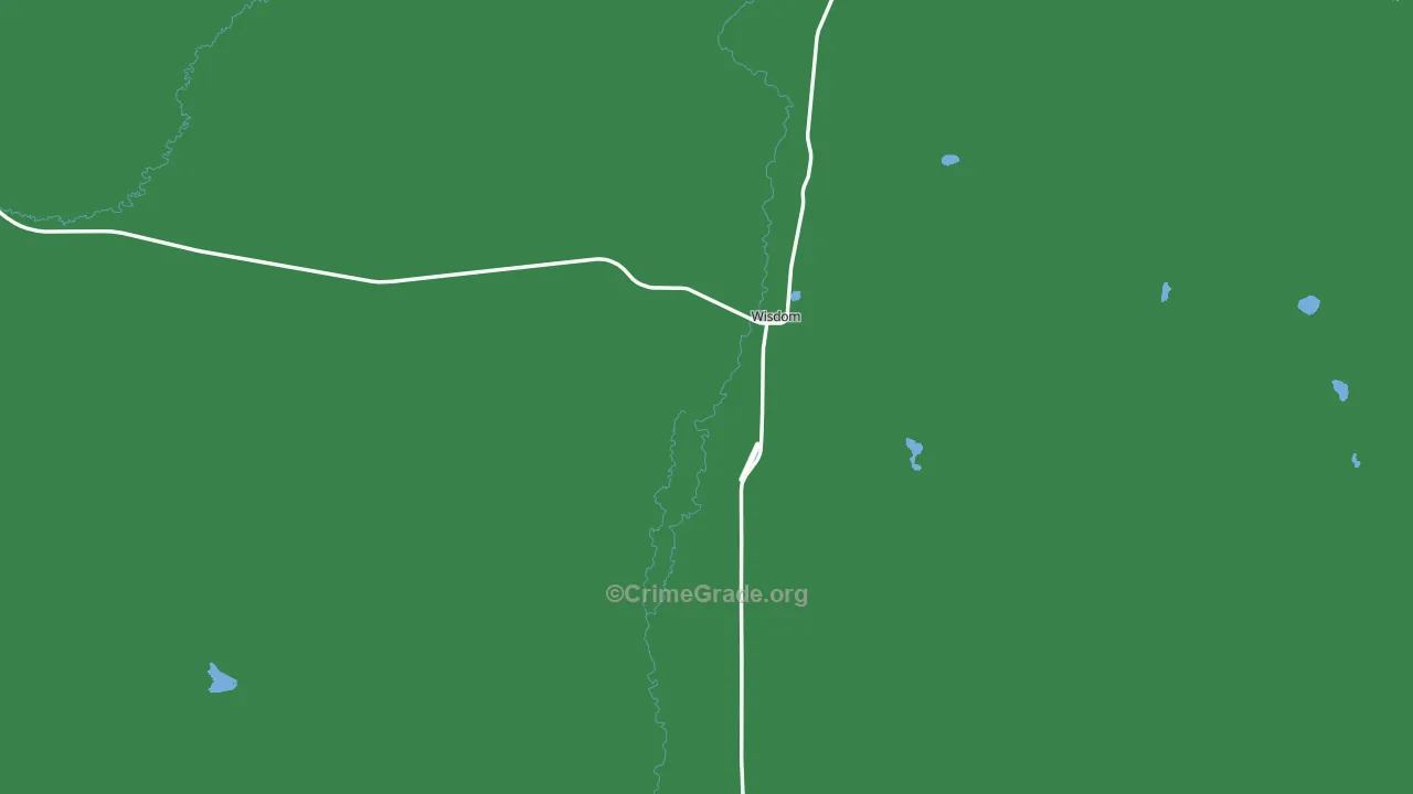 Wisdom, MT Map of Vehicle Theft Rates