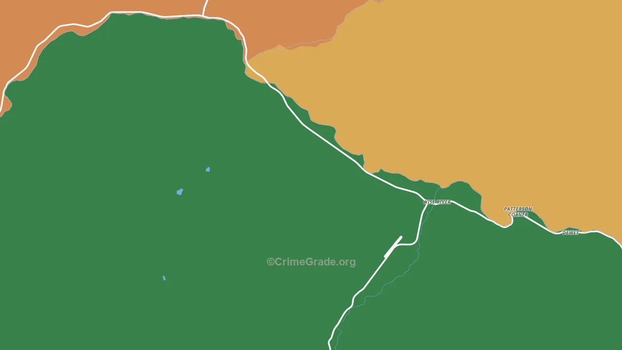 Wise River, MT Map of Vehicle Theft Rates