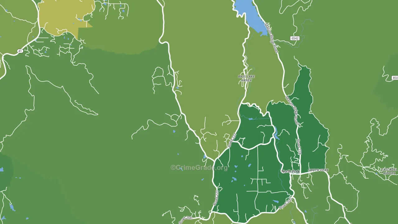 Wishon, CA Map of Vehicle Theft Rates