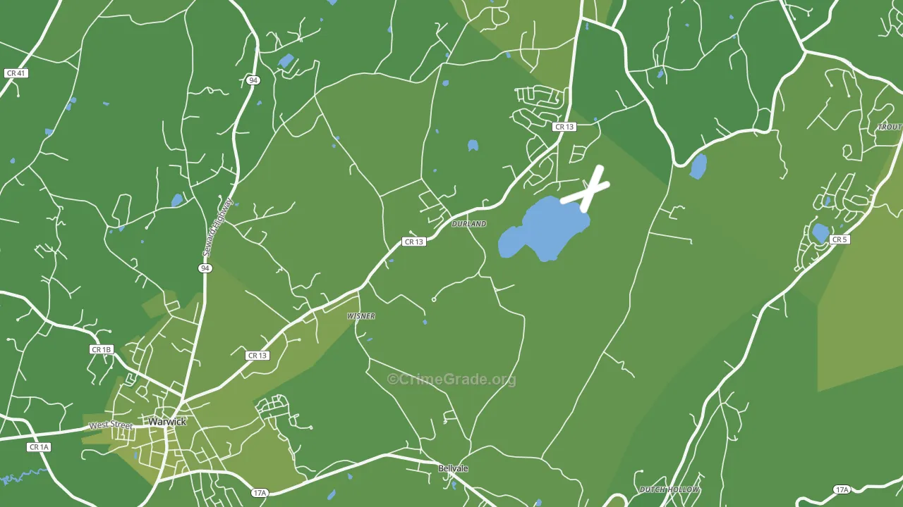 Wisner, NY Map of Vehicle Theft Rates