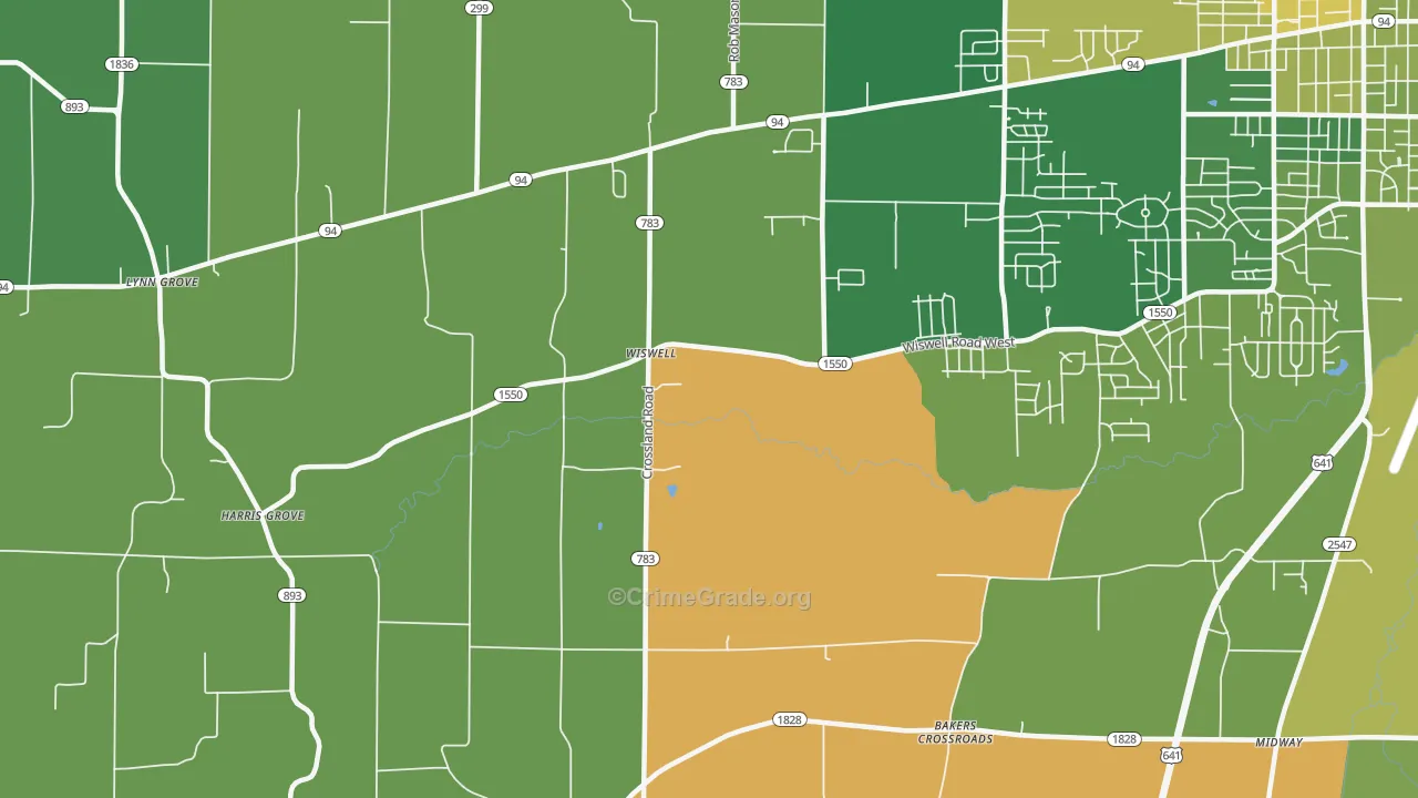 Wiswell, KY Map of Vehicle Theft Rates