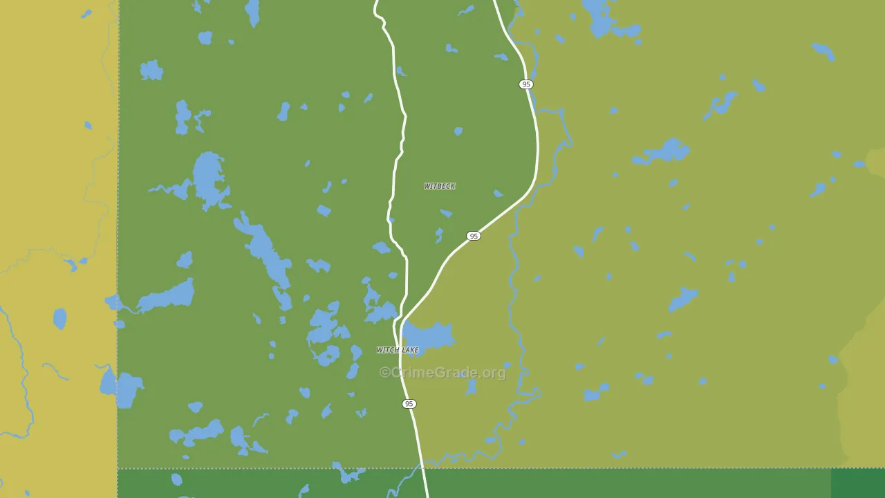 Witch Lake, MI Map of Vehicle Theft Rates