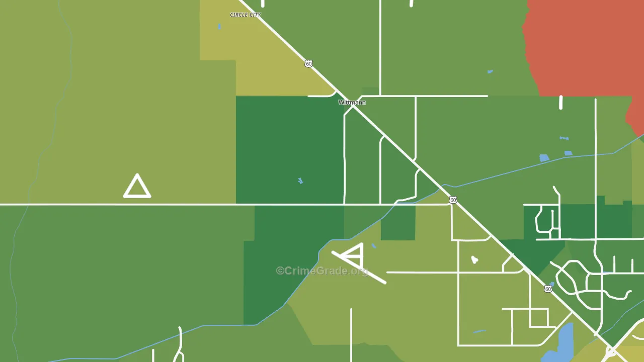 Wittmann, AZ Map of Vehicle Theft Rates