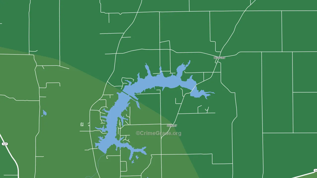 Woburn, IL Map of Vehicle Theft Rates
