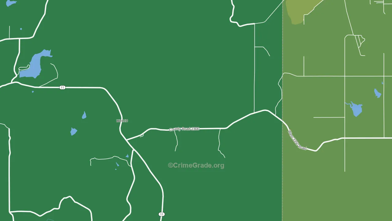 Wolco, OK Map of Vehicle Theft Rates