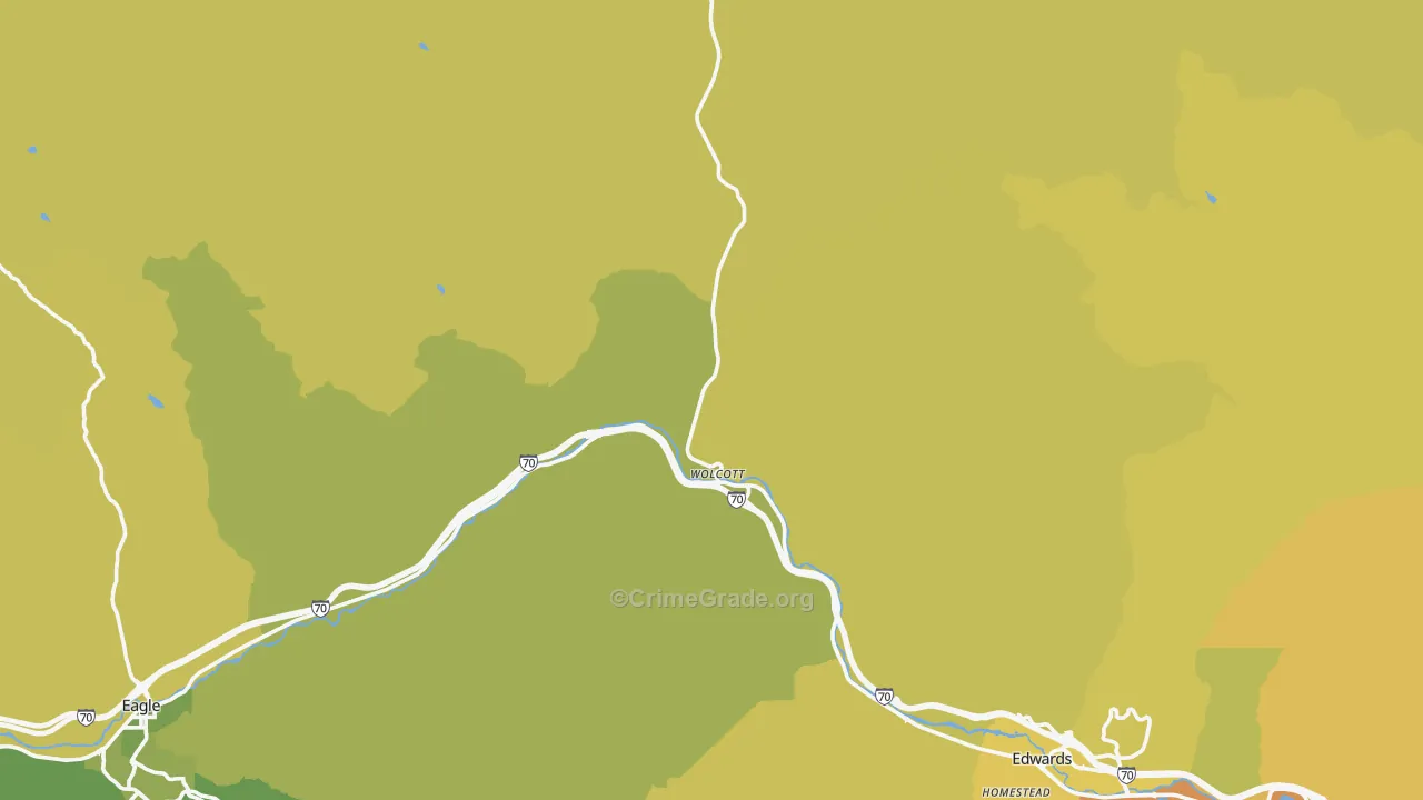 Wolcott, CO Map of Vehicle Theft Rates