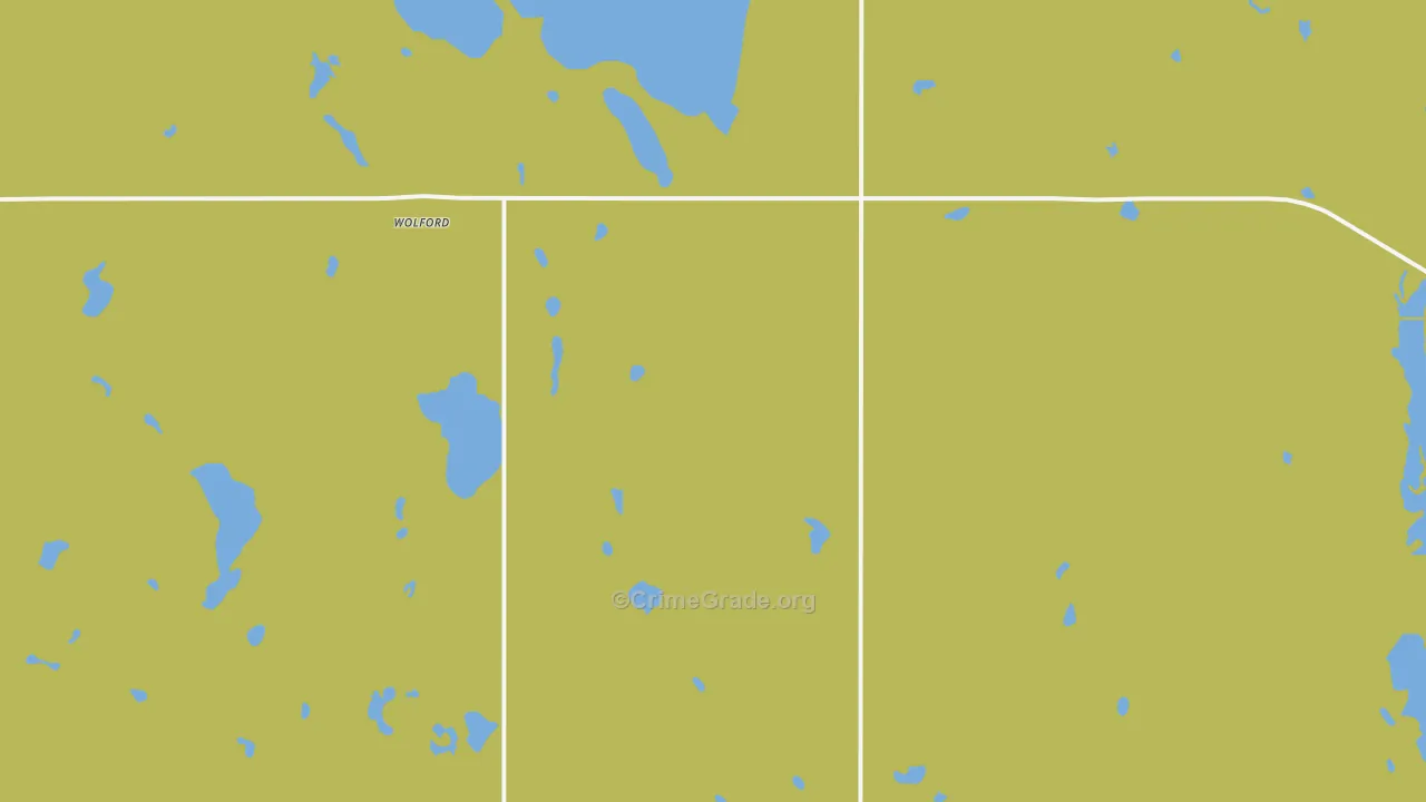 Wolford, ND Map of Vehicle Theft Rates