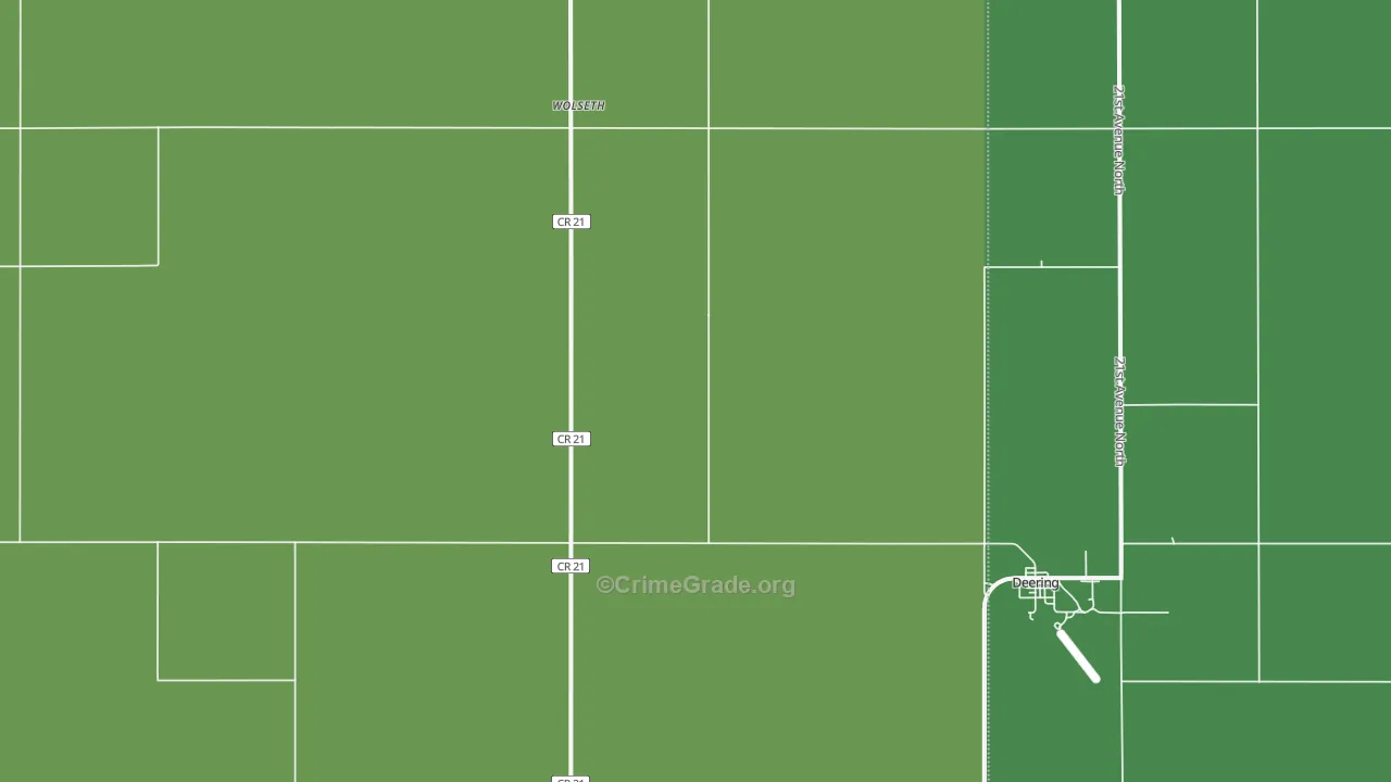 Wolseth, ND Map of Vehicle Theft Rates