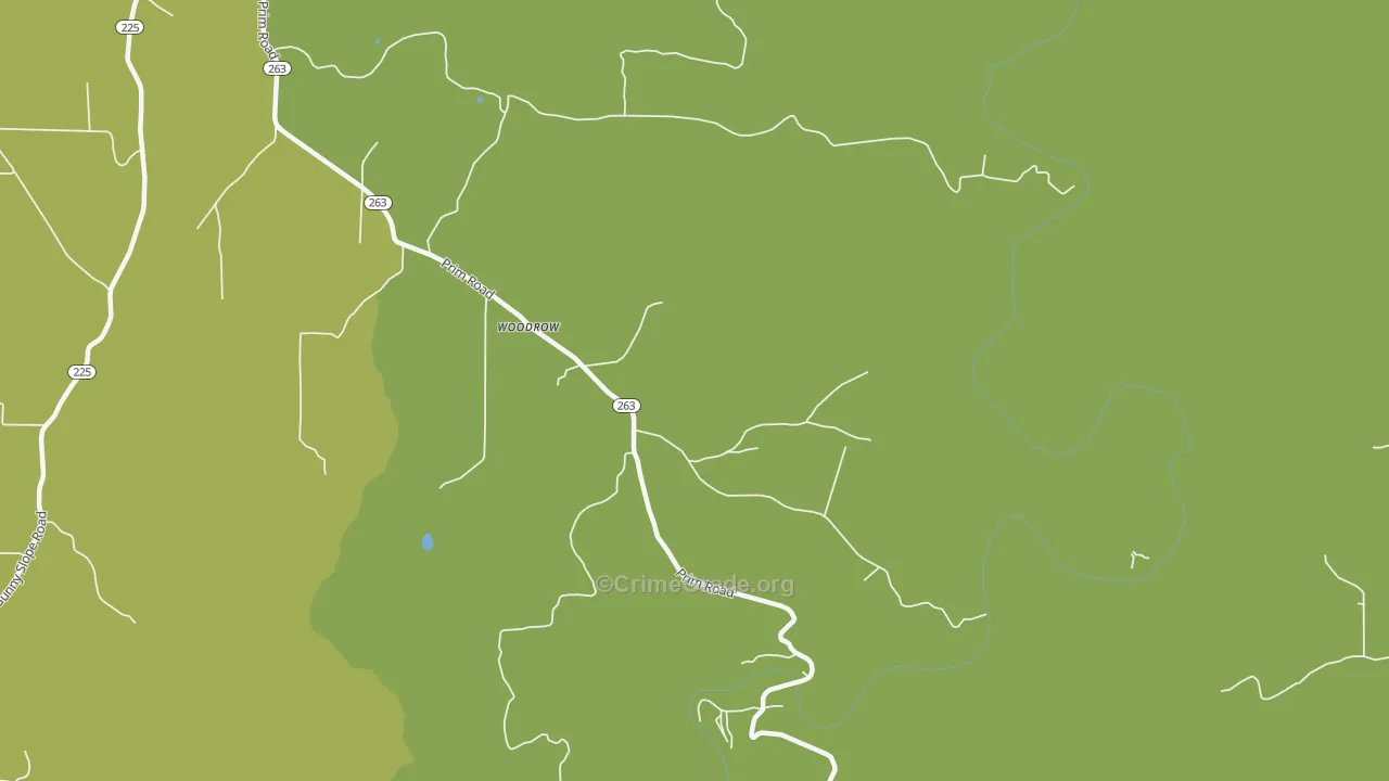 Woodrow, AR Map of Vehicle Theft Rates