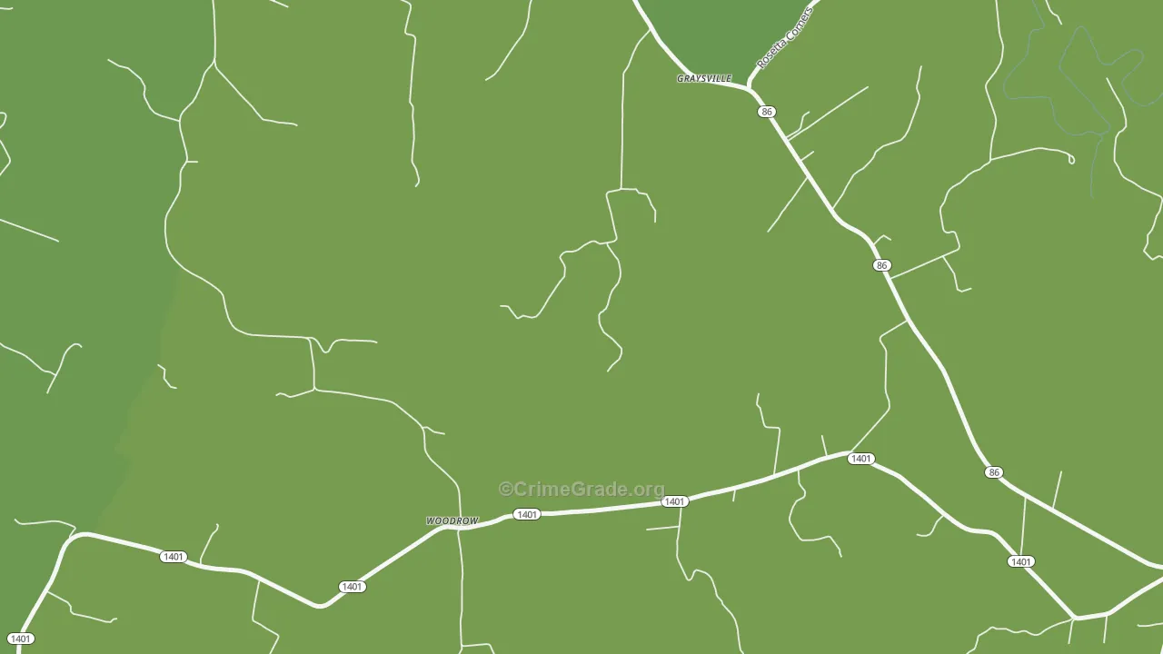 Woodrow, KY Map of Vehicle Theft Rates
