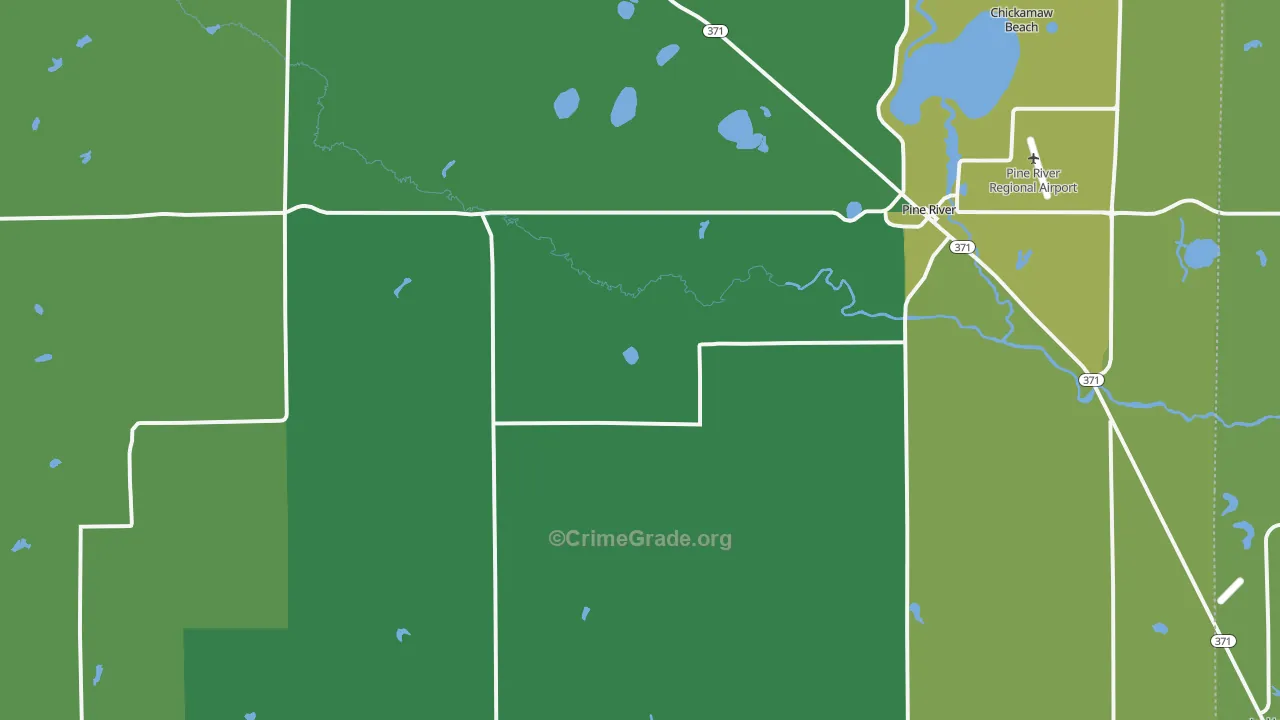 Woodrow, MN Map of Vehicle Theft Rates