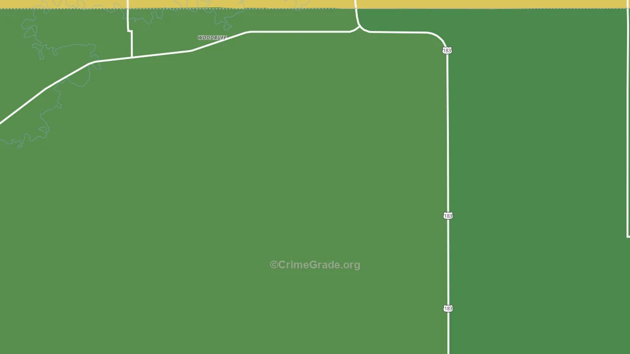 Woodruff, KS Map of Vehicle Theft Rates