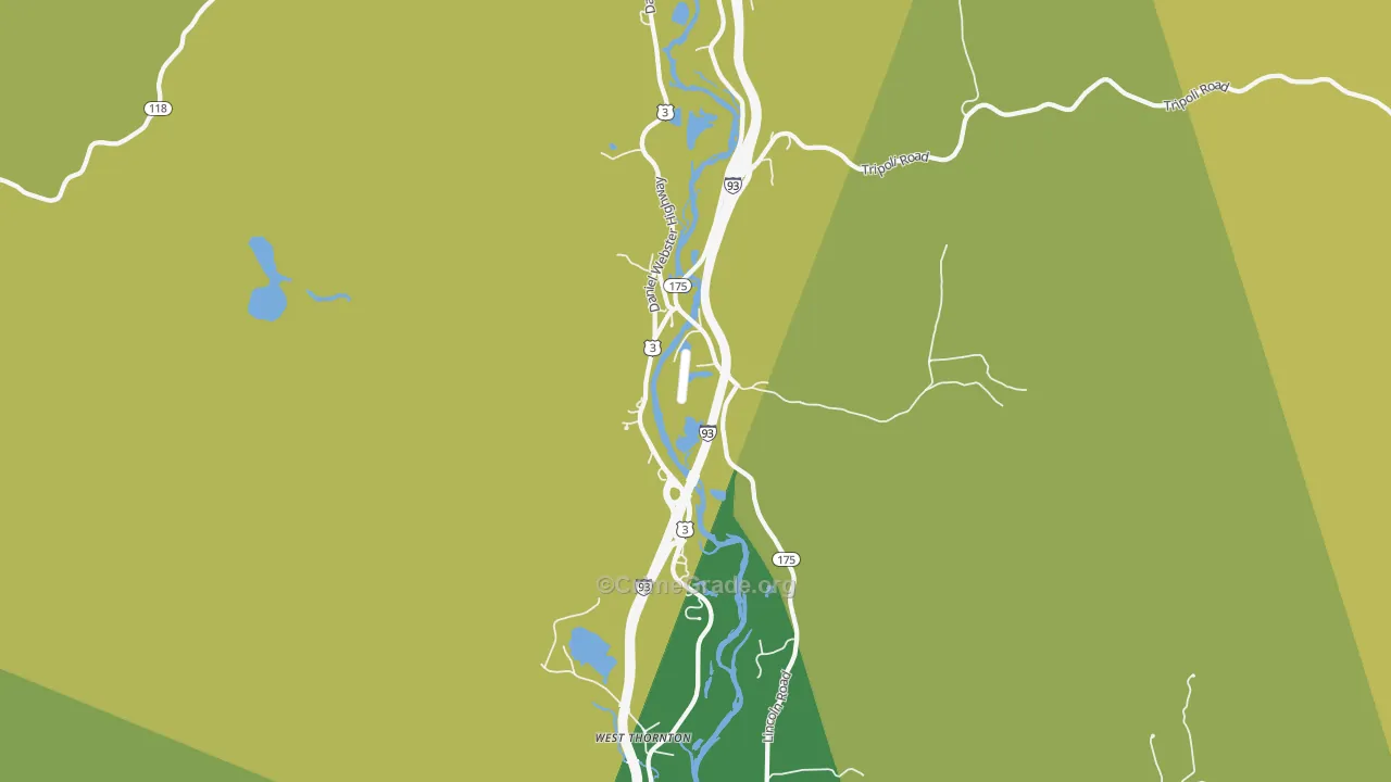 Woodstock, NH Map of Vehicle Theft Rates
