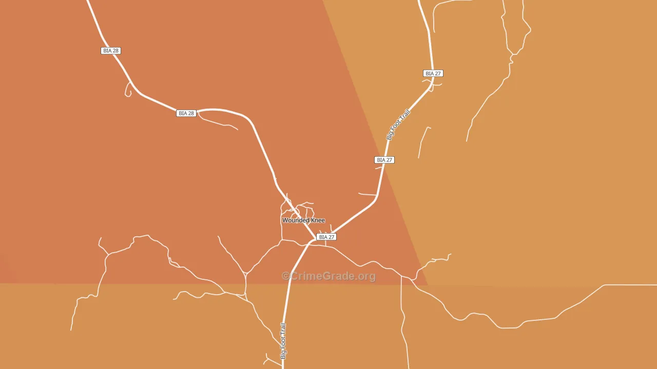 Wounded Knee, SD Map of Vehicle Theft Rates