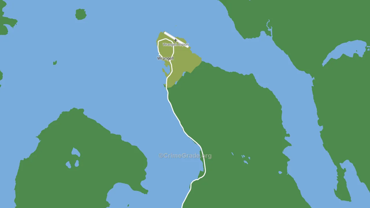 Wrangell, AK Map of Vehicle Theft Rates