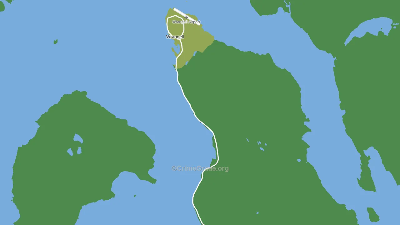 Wrangell City and Borough, AK Map of Vehicle Theft Rates