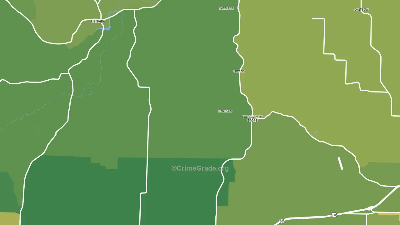 Wright County, MO Map of Vehicle Theft Rates