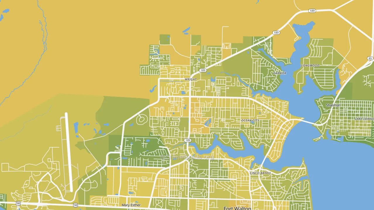 Wright, FL Map of Vehicle Theft Rates